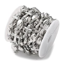304 Stainless Steel Cross Dolichos Lablab Link Chains&nbsp;CHS-Z004-04P
