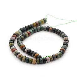 Natural Indian Agate Rondelle Strands&nbsp;G-O060-01