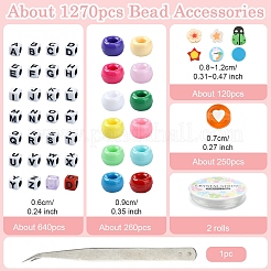 DIY Acrylic & Polymer Clay Beads Bracelets Jewelry Making Kits&nbsp;DIY-YW0010-76