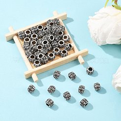 Antique Silver Plated Alloy Rhinestone Large Hole European Beads&nbsp;MPDL-R041-02A
