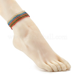 Bling Glass Seed Beads Anklets Set&nbsp;AJEW-AN00461