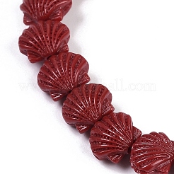 Synthetic Coral Dyed Carved Beads Strands&nbsp;CORA-K009-05A-05