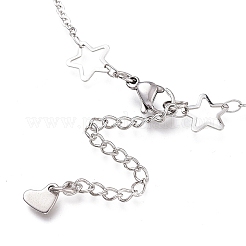 Tarnish Resistant 304 Stainless Steel Cable Chain Anklets&nbsp;AJEW-M026-06P