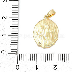 Brass Micro Pave Cubic Zirconia Pendants&nbsp;KK-U068-10G-02