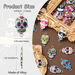 40Pcs 20 Styles Cinco de Mayo Alloy Enamel Connector Charms&nbsp;ENAM-CJ0004-86
