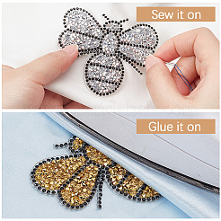 8Pcs 4 Colors Rhinestones Sew on/Iron on Patches&nbsp;DIY-GF0014-04