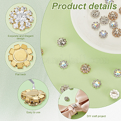 70pcs 3 Styles Cubic Zirconia with Alloy Cabochons&nbsp;DIY-GA0007-27