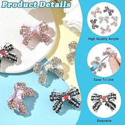 2Pcs Opaque Acrlyic Sparkling Rhinestones Beads&nbsp;MACR-YW0004-53A