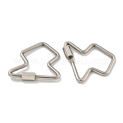 Non-Tarnish 304 Stainless Steel Screw Carabiner Lock Charms&nbsp;STAS-C092-05F-P