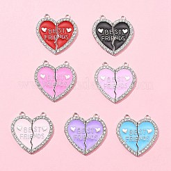 7 Sets 7 Colors Alloy Enamel Split Pendant&nbsp;ENAM-FS0001-71