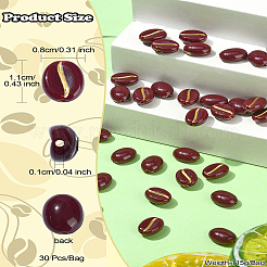 Acrylic Coffee Beads&nbsp;DIY-CJC0006-11