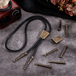 8Pcs 2 Styles Alloy Cord Ends&nbsp;FIND-NB0006-89AB