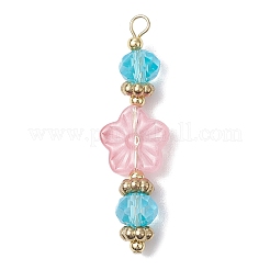 20Pcs Glass Flower Pendants&nbsp;PALLOY-JF03142
