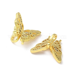 Brass Micro Pave Clear Cubic Zirconia Pendants&nbsp;KK-A236-11G