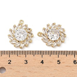 Brass Micro Pave Cubic Zirconia Pendants&nbsp;KK-L260-20G