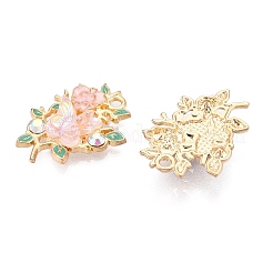 Rack Plating Alloy Enamel Pendants&nbsp;ENAM-N056-373KCG-01