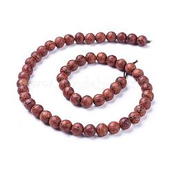 Wood Beads Strands&nbsp;WOOD-F008-03-C