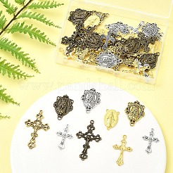 40Pcs 8 Styles Tibetan Style Alloy Pendants&nbsp;TIBEP-YW0001-88