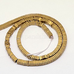 Electroplate Non-magnetic Synthetic Hematite Heishi Beads Strands&nbsp;G-J171B-3x3mm-06