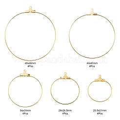 20Pcs 5 Size 304 Stainless Steel Pendants&nbsp;STAS-LS0001-12G