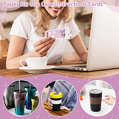 60Pcs Paper Ice Cup Care Instructions Cards&nbsp;AJEW-BC0010-21
