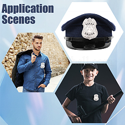 6Pcs Super Police Badge Iron Lapel Pins for Backpack Clothes&nbsp;JEWB-HY0001-54