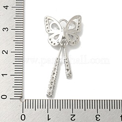 Brass Micro Pave Clear Cubic Zirconia Studs Pendants&nbsp;KK-K378-03P
