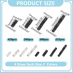 8 Styles Glass Twisted Bugle Beads&nbsp;SEED-AR0001-44