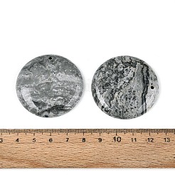 Natural Map Stone Pendants&nbsp;G-N361-04D