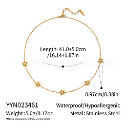 304 Stainless Steel Flower Link Chain Necklaces and Bracelets&nbsp;DF0903-3