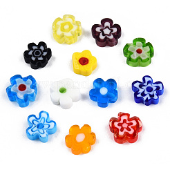 Handmade Millefiori Glass Bead Strands&nbsp;LAMP-N029-017B-08