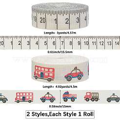 2 Rolls 2 Styles Cotton Thread Ribbon&nbsp;OCOR-CY0003-56