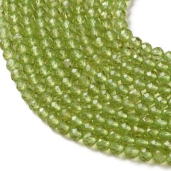 Natural Peridot Beads Strands&nbsp;G-P603-C-3mm-01