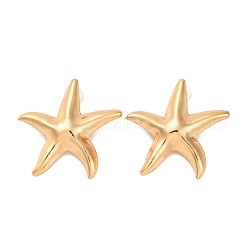 Alloy Starfish Stud Earrings for Women&nbsp;EJEW-U028-04G