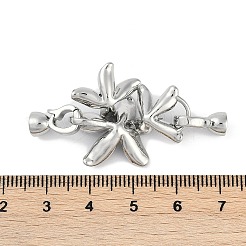 Brass Micro Pave Clear Cubic Zirconia Fold Over Clasps&nbsp;KK-U043-09P