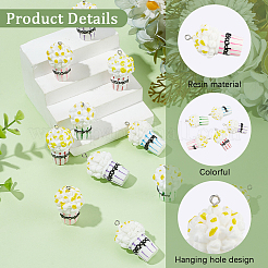 30Pcs Popcorn Resin Pendants&nbsp;RESI-SC0006-80