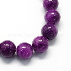 Natural Dyed Yellow Jade Gemstone Bead Strands&nbsp;X-G-R271-8mm-Y11