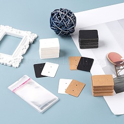 300Pcs 3 Colos Jewelry Earring Display Kraft Paper Price Tags&nbsp;DIY-LS0003-92