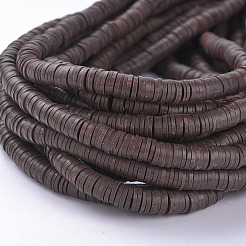 Flat Round Handmade Polymer Clay Beads&nbsp;CLAY-R067-6.0mm-38