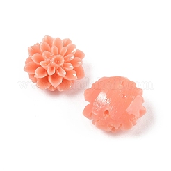Synthetic Coral 3D Flower Rose Beads&nbsp;CORA-L046-C02