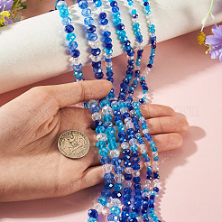 6 Strands 3 Styles Glass Beads Strands&nbsp;EGLA-TA0013-71B