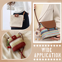 1Pc Oval PU Leather Knitting Crochet Bags Nail Bottom Shaper Pad & Bag Handles&nbsp;DIY-PH0034-18A