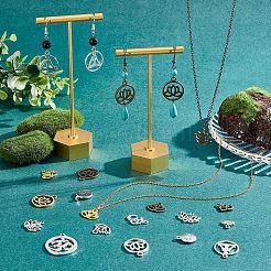 68Pcs 17 Style Tibetan Style Alloy Charms&nbsp;TIBEP-SC0001-92