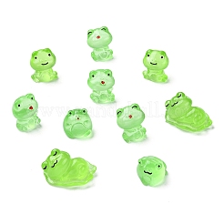 30Pcs 6 Styles Luminous Resin Frog Display Decoration&nbsp;DJEW-CJ0001-14