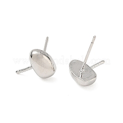 Brass Stud Earring Findings&nbsp;KK-CBABAE6-03P