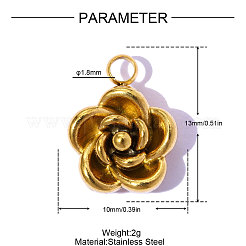 304 Stainless Steel Pendants&nbsp;STAS-OY015-45G