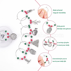 20Pcs 10 Styles Brass Hoop Earrings with Glass Pearl for Women&nbsp;AJEW-BC0003-16