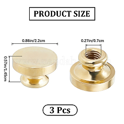 3Pcs Blank Wax Seal Brass Stamp Heads&nbsp;AJEW-CP0007-03