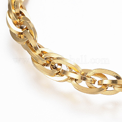 304 Stainless Steel Rope Chain Anklets&nbsp;AJEW-K016-05G