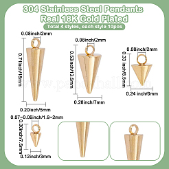 40Pcs 4 Styles 304 Stainless Steel Pendants&nbsp;STAS-SC0010-63
